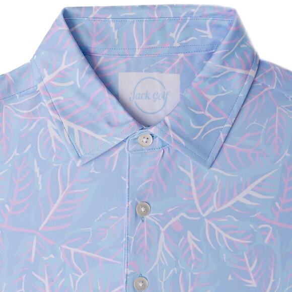 Jack Golf Blue Island Time Polo Sz M - Picture 1 of 11